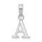 Sterling Silver Polished Block Initial -A- Pendant
