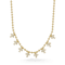 Rachel Zoe CZ Cluster Charm Bead Chain Necklace in 14K Gold Over
Sterling Silver