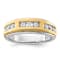 14K Two-tone Yellow and White Gold Lab Grown Diamond Men's Ring