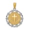 14K Yellow Gold with White Rhodium Baptism Pendant