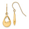 14k Yellow Gold Teardrop Dangle Earrings
