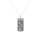 Vezeto Dog Tag Cloudy Silver Meteorite