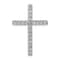 Rhodium Over 14k White Gold Diamond Cross Chain Slide Pendant