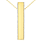 Gold Bar Pendant Necklace In 10K Gold