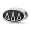 Sterling Silver LogoArt Delta Delta Delta Oval Greek Letters Bead