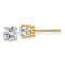 14K Yellow Gold 1ct. 5.0mm Round G H I True Light Moissanite Earrings