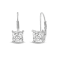 White Cubic Zirconia 14k White Gold Earrings With Velvet Gift Box 2.00ctw
