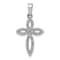 Rhodium Over 14k White Gold Diamond Cross Pendant