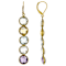 Multi-Gemstone Dangle Earrings In 18K Gold Over Sterling Silver 19.90ctw
