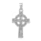 Rhodium Over 14K White Gold Celtic Cross Pendant