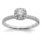 Rhodium Over 14K White Gold Eternal Promise Lab Grown Diamond Halo Ring