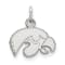 Rhodium Over Sterling Silver LogoArt University of Lowa Extra Small Pendant