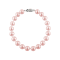 10-10.5mm Purple Cultured Freshwater Pearl 14k White Gold Line Bracelet