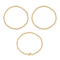 Initial F CZ Beaded Bracelet Set In 14K Gold Over Brass 0.12ctw