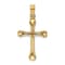 14k Yellow Gold Polished Beveled Cut-out Cross Pendant