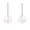 White Cultured Freshwater Pearl 14k White Gold Earrings 8-8.5mm