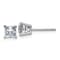 Rhodium Over 14K White Gold 1ct. 4.5mm Princess D E F Pure Light
Moissanite Earrings