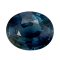 Blue-Green Sapphire Loose Gemstone 8.6x7mm Oval 2.16ct