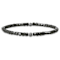 Gray Hematite Beaded Stretch Bracelet In Sterling Silver