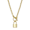 Locket Charm Necklace In 14K Gold Over Brass