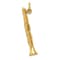 14k Yellow Gold Textured 3D Clarinet Pendant