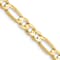 10k Yellow Gold 4.5mm Concave Open Figaro Link Bracelet
