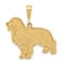 14k Yellow Gold Textured Golden Retriever Pendant