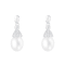7.5-8mm White Cultured Freshwater Pearl Rhodium Over Sterling Silver Earrings