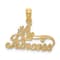 14k Yellow Gold Textured Number 1 Princess Charm