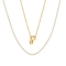 CZ Initial P Tennis Necklace And Pendant Set In 14K Gold Over Brass 4.05ctw