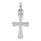 Rhodium Over Sterling Silver Polished Cross Pendant
