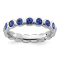 Sterling Silver Stackable Expressions Blue Crystal Ring