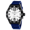Oceanaut Men's Aqua One White Dial, Blue Silicone Watch