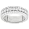 Moissanite Band Ring In Platinum-Enhanced Sterling Silver 1.14ctw
Diamond Equivalent Weight