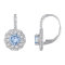 Lab Created Spinel Sterling Silver Earrings 3.14ctw