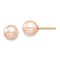 14k Yellow Gold Children's 7-8mm Pink Round Freshwater Cultured Pearl
Stud Earrings