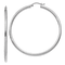 Rhodium Over 14k White Gold 2 3/16" Polished Tube Hoop Earrings