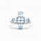 Sky Blue Topaz and White Topaz Sterling Silver Ring