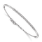 Rhodium Over 14k White Gold Diamond Bangle Bracelet