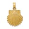 14k Yellow Gold Textured Scallop Shell Pendant