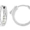 PrIncess-Cut CZ Inside-Out Hoop Earrings In Sterling Silver