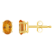 6x4mm Oval Citrine 14k Yellow Gold Stud Earrings