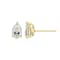 Pear Shape Moissanite 14k Yellow Gold Over Silver Stud Earrings 1.90ctw DEW
