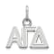 Rhodium Over Sterling Silver LogoArt Alpha Gamma Delta Extra Small Pendant