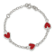 Sterling Silver Polished and Red Enamel Heart with 1-inch Extensions
Children's Bracelet