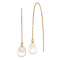 14K Yellow Gold 7-8mm White Teardrop Freshwater Cultured Pearl Box Chain
Threader Earrings