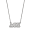 Rhodium Over Sterling Silver LogoArt Delta Phi Epsilon Medium Pendant Necklace