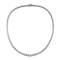 Graduated CZ Tennis Necklace In White Rhodium Over Brass