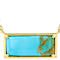 Turquoise East-West Necklace In 18K Gold Over Sterling Silver