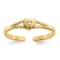 14K Yellow Gold .01ct Diamond Heart Toe Ring 0.01ctw